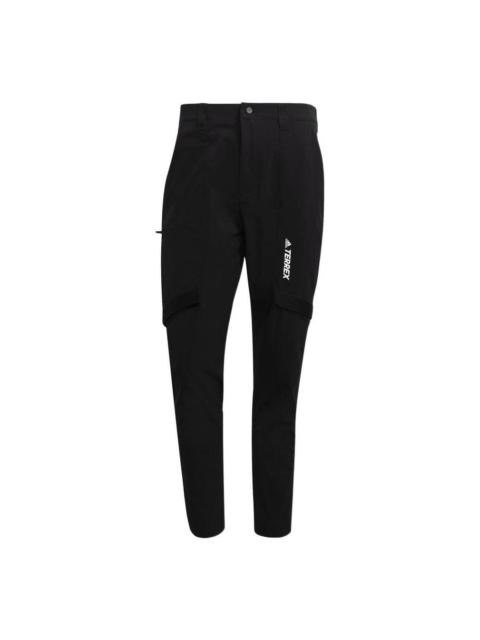 Men's adidas Solid Color Printing Straight Casual Sports Pants/Trousers/Joggers Black GI7308