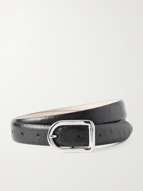 DÉHANCHE Mija Ostrich-effect Leather Belt