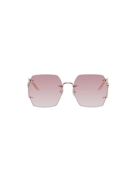 GUCCI 더블 G 기하학 프레임 선글라스
