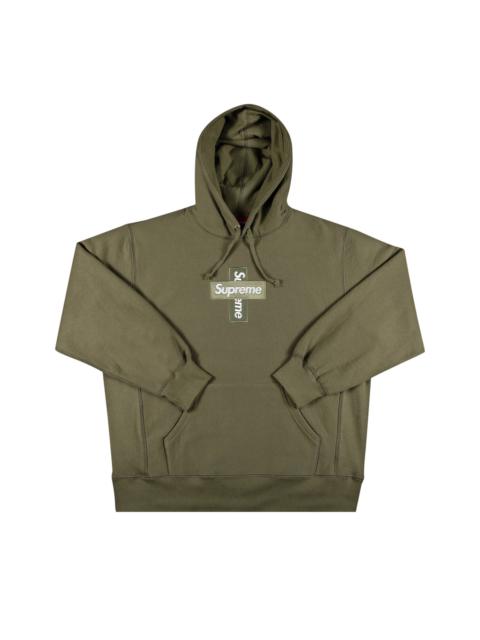 Supreme Supreme Cross Box Logo Hooded Sweatshirt 'Light Olive'