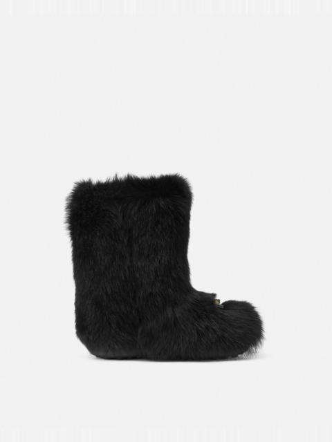 VERSACE Gianni Ribbon Shearling Boots