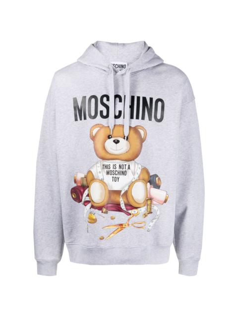 Teddy Bear-print cotton hoodie