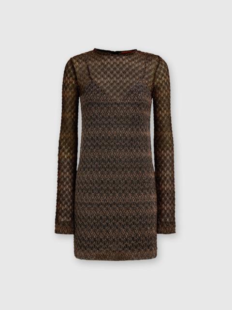 Missoni Lameté lace mini-dress with a see-through effect