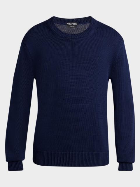 TOM FORD Men's Cotton and Silk Knit Crewneck Sweater