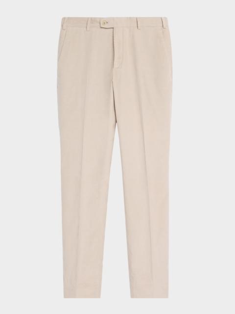 Brioni Men's Cotton and Cashmere Flat-Front Trousers