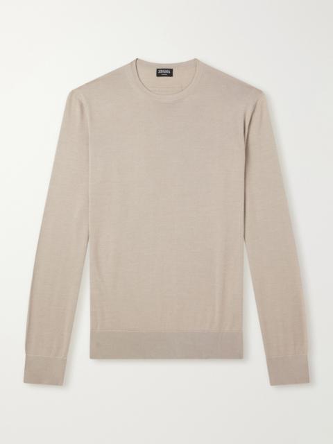 ZEGNA Cashmere and Silk-Blend Sweater