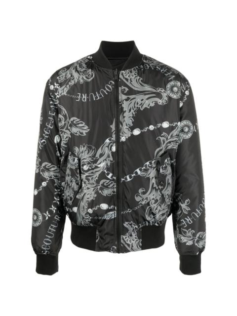 VERSACE JEANS COUTURE baroque-print bomber jacket