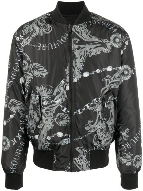 VERSACE JEANS COUTURE baroque-print bomber jacket