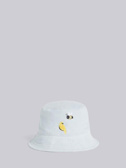 Thom Browne CORDUROY BIRDS AND BEES BUCKET HAT