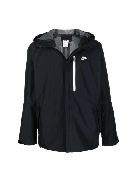 Nike Men's Nike Solid Color Zipper Hooded Jacket Black DM5499-010