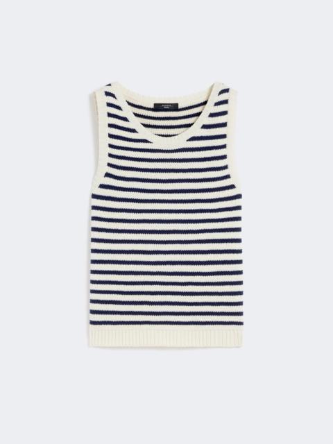 WEEKEND Max Mara Ribbed cotton yarn jumper - NAVY