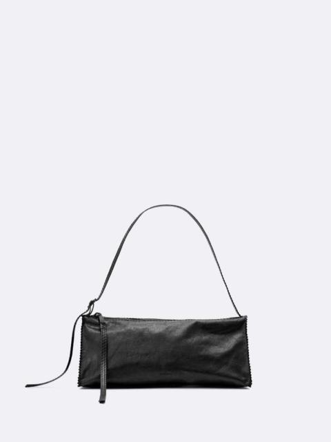 ALLSAINTS SILOH PINKED-EDGE LEATHER SHOULDER BAG