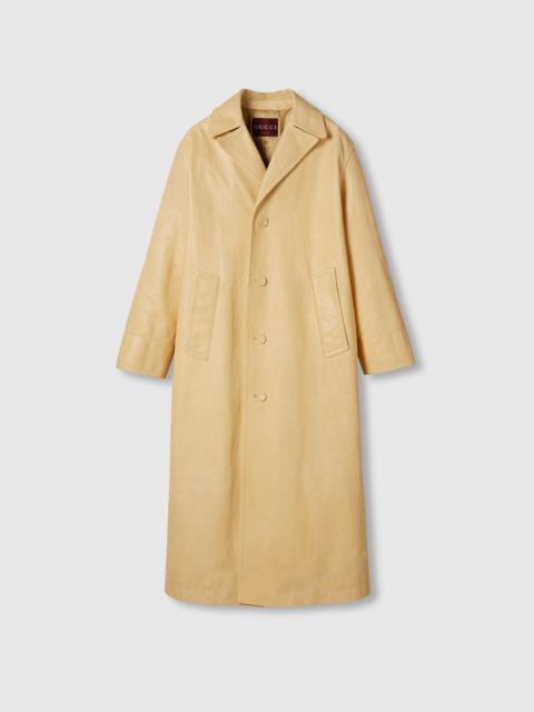 GUCCI Treated leather coat