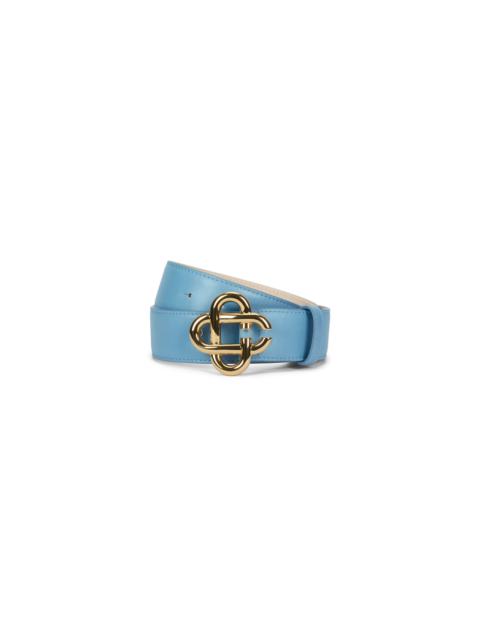 CASABLANCA Womens Blue Leather Belt