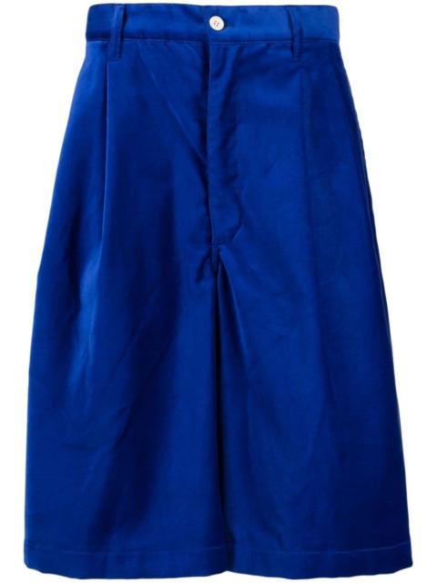 Comme des Garçons SHIRT pleat-detail cotton bermuda shorts