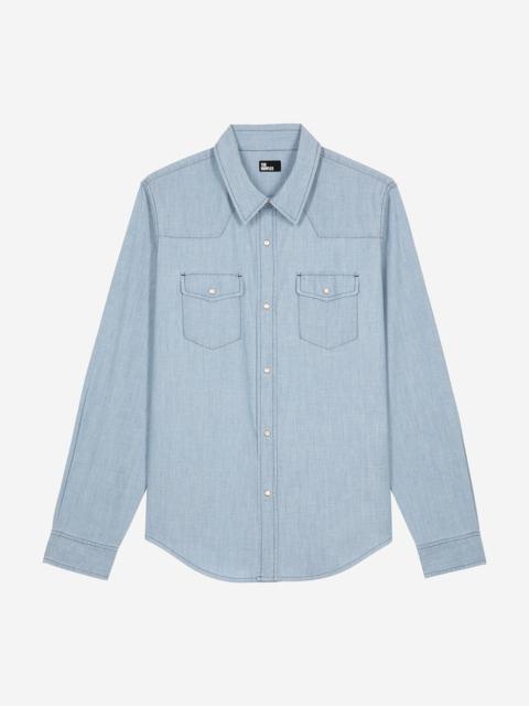The Kooples LIGHT BLUE DENIM SHIRT