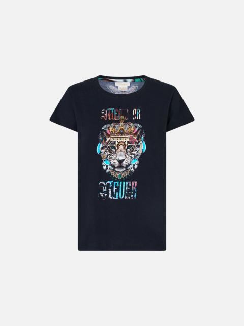 CAMILLA SLIM FIT ROUND NECK T-SHIRT BUTTERFLY BOHEMIA