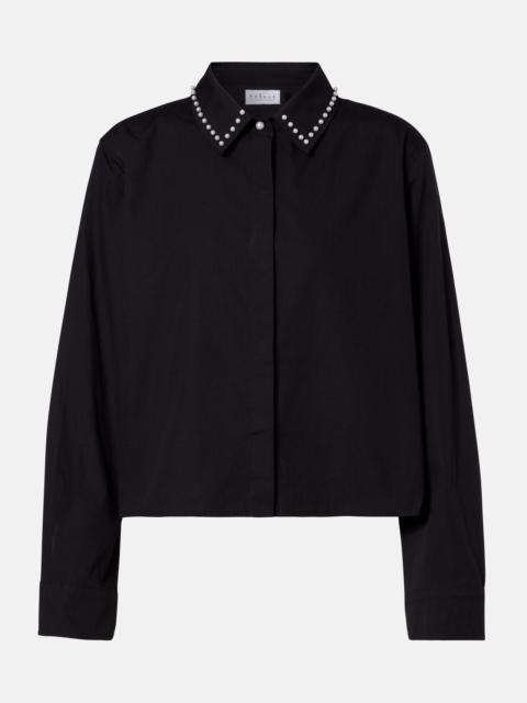 velvet Jocelyn beaded cotton poplin shirt