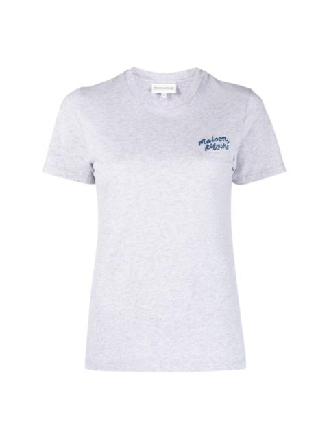 Maison Kitsuné logo-embroidered cotton T-shirt