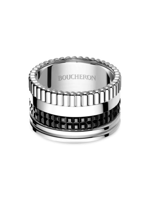 Boucheron Women's Quatre Black Edition Two-Tone 18K Gold Ring