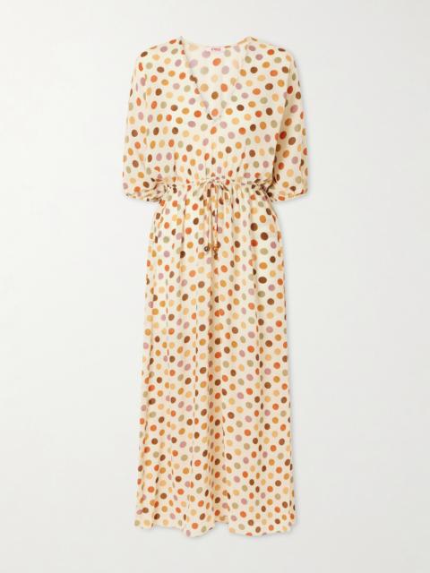 ERES Unexpected Polka-dot Silk-muslin Coverup