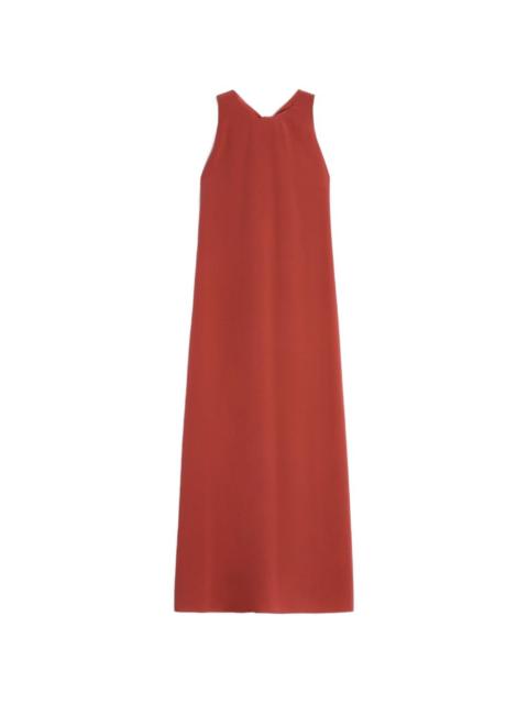 Aspesi tie-back silk maxi dress