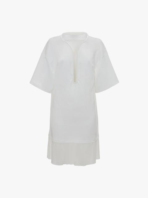 Victoria Beckham Frame Cut-Out T-Shirt Dress In White