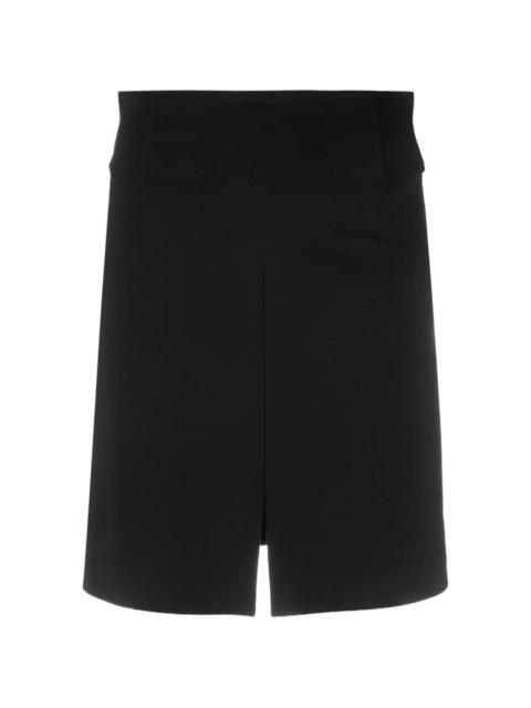 zip-up high-waist skirt