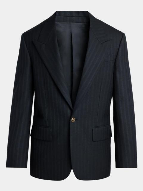 VERSACE Men's Pinstripe Wool-Mohair Blazer