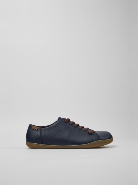 CAMPER Peu Blue Leather Shoes for Men.