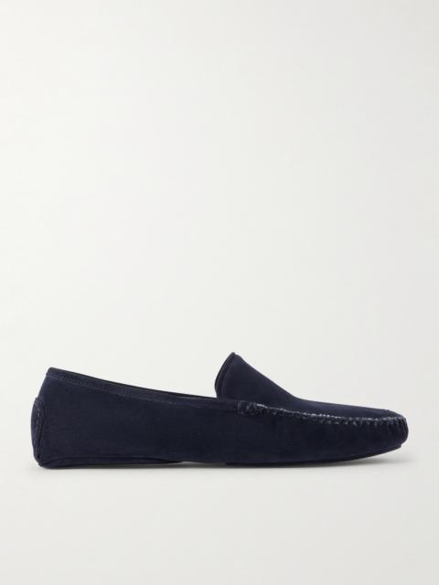 THOM SWEENEY Cashmere-Lined Suede Slippers