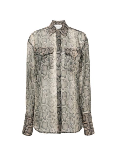 Canore snakeskin-print shirt