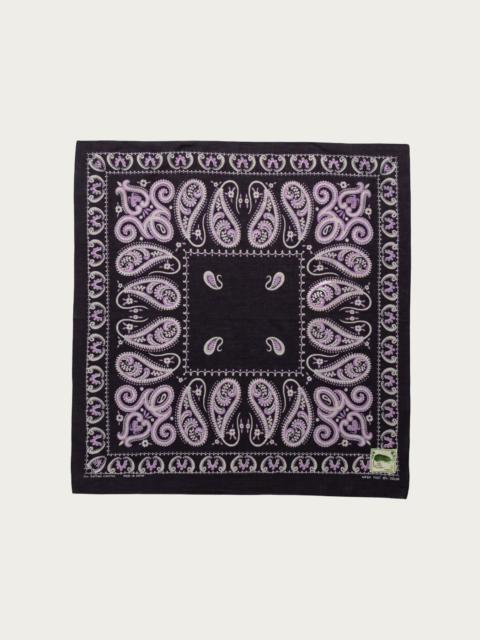 Kapital Fastcolor Selvedge Bandanna (SAMBO Paisely) 30x30 - Black