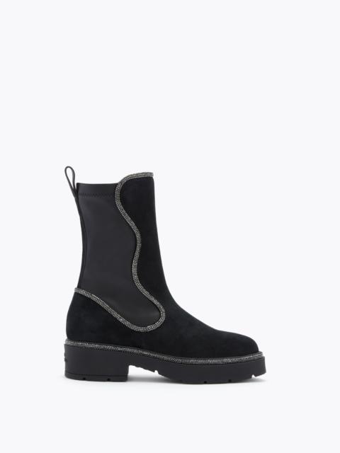 RENE CAOVILLA ONDA BLACK BIKER BOOT 50
