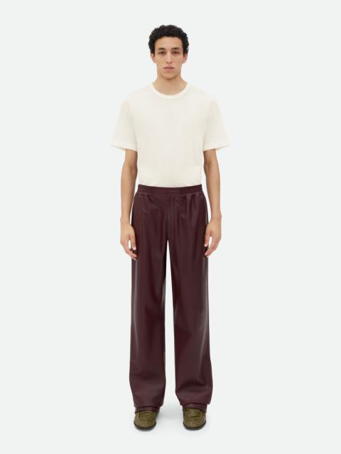 Wide Leg Leather Trousers