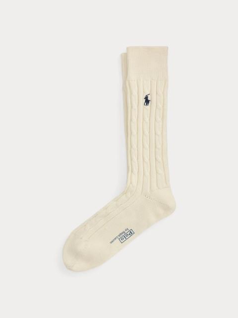 Polo Ralph Lauren Cable-Knit Cotton-Blend Socks