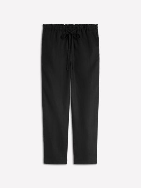 BODEN Islington Linen Crop Pants-Black