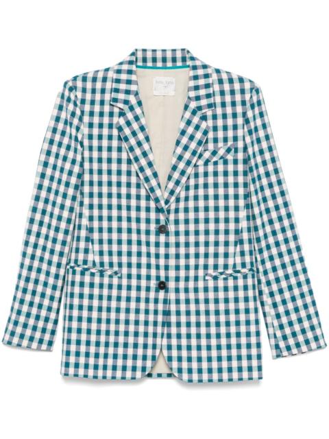 forte_forte gingham-check blazer