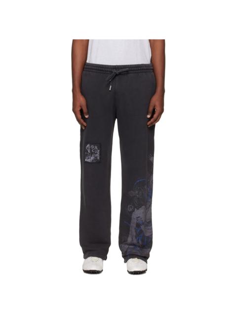 Off-White Black Faded Painting Sweatpants