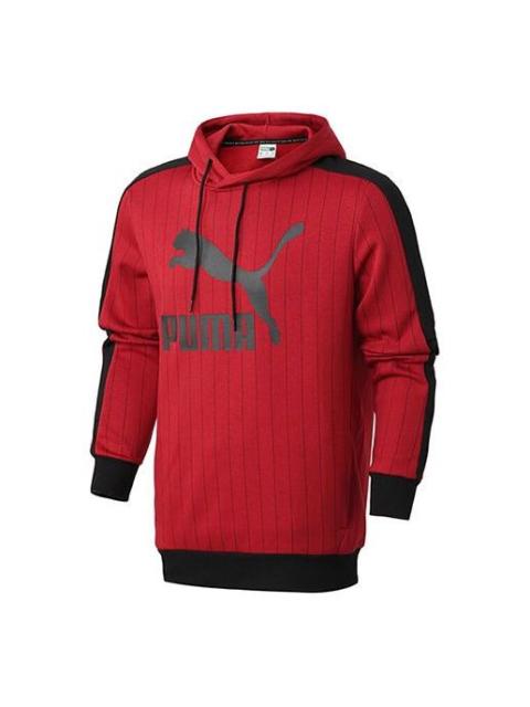 PUMA PUMA Pinstripe Aop Pullover Hoodie 'Red' 530179-50