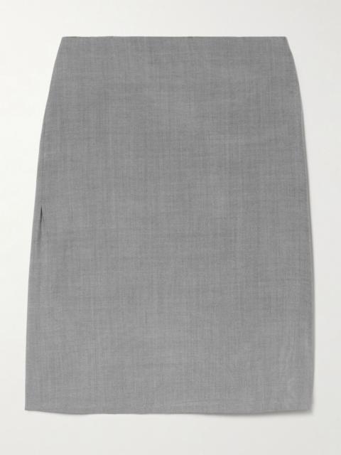 Calvin Klein Collection Luna wool skirt Light gray