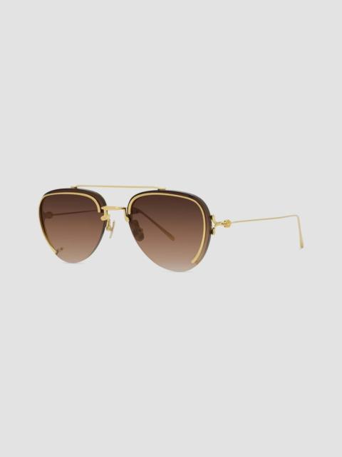 Loewe Men's x Matsuda 55MM Aviator Sunglasses - Gold Brown