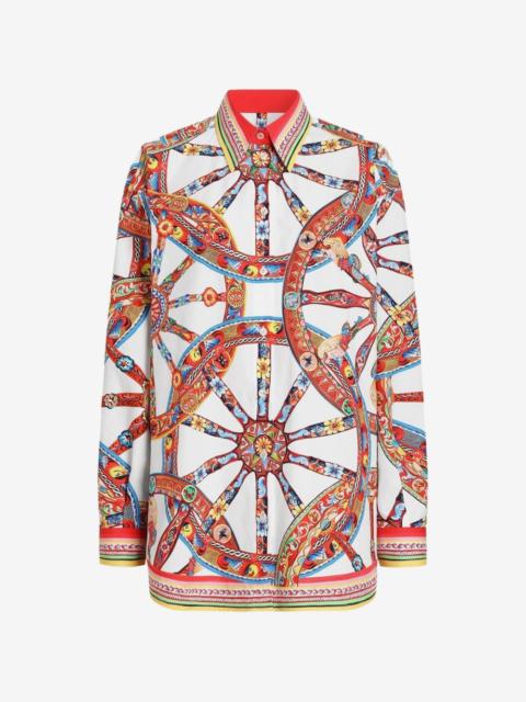 Dolce & Gabbana Carretto-print poplin shirt