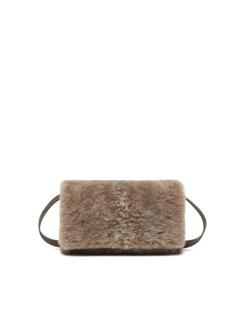 shearling cross body bag