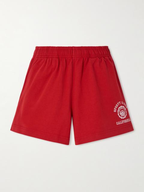 Sporty & Rich California Printed Cotton-jersey Shorts
