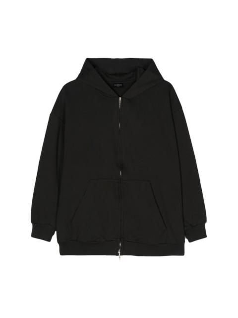 crystal-logo zip-up hoodie