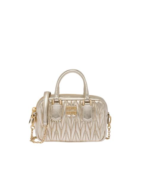 Miu Miu Matelassé nappa leather top-handle mini-bag