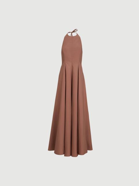 Brunello Cucinelli Techno cotton poplin halterneck dress