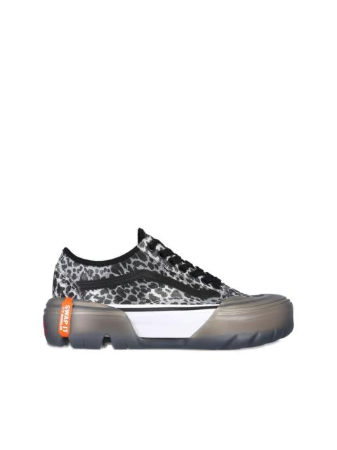 Vans leopard print platform trainers