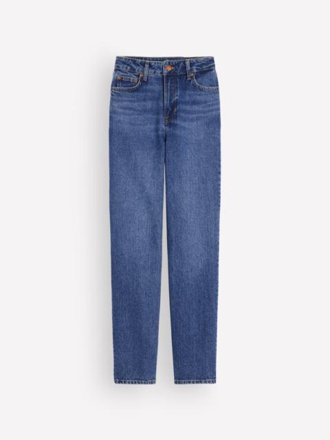 BODEN High Rise Straight Jeans-Mid Vintage